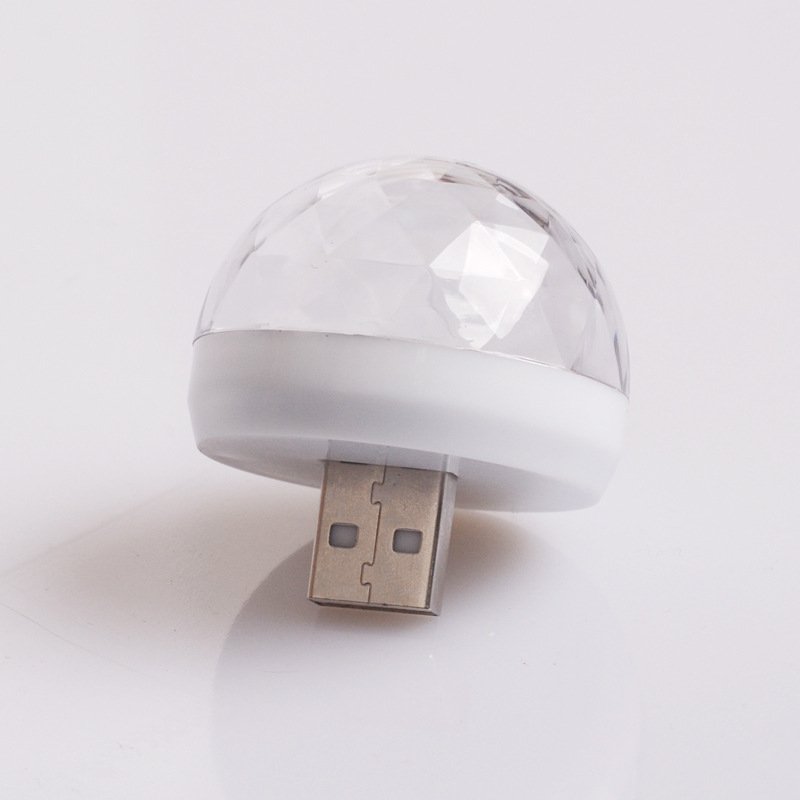 Car USB Ambient Light DJ RGB Mini Colorful Music Sound Interface Holiday Party Atmosphere Interior Dome Trunk Lamp