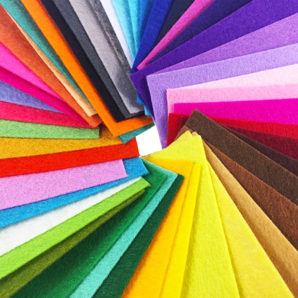 Eco-friendly polyester felt fabric different thickness 1mm 2mm 3mm 4mm 5mm wool felt sheet in 15*15 20*30cm size