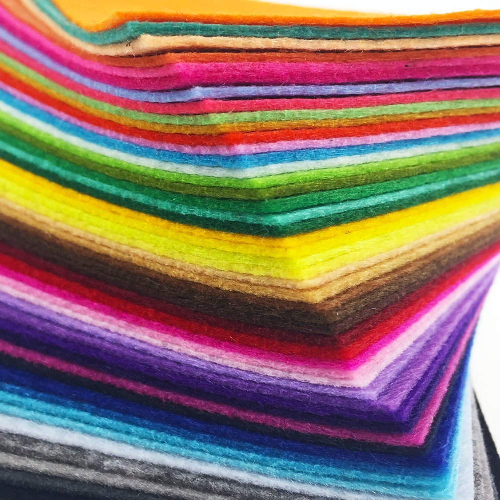 Eco-friendly polyester felt fabric different thickness 1mm 2mm 3mm 4mm 5mm wool felt sheet in 15*15 20*30cm size