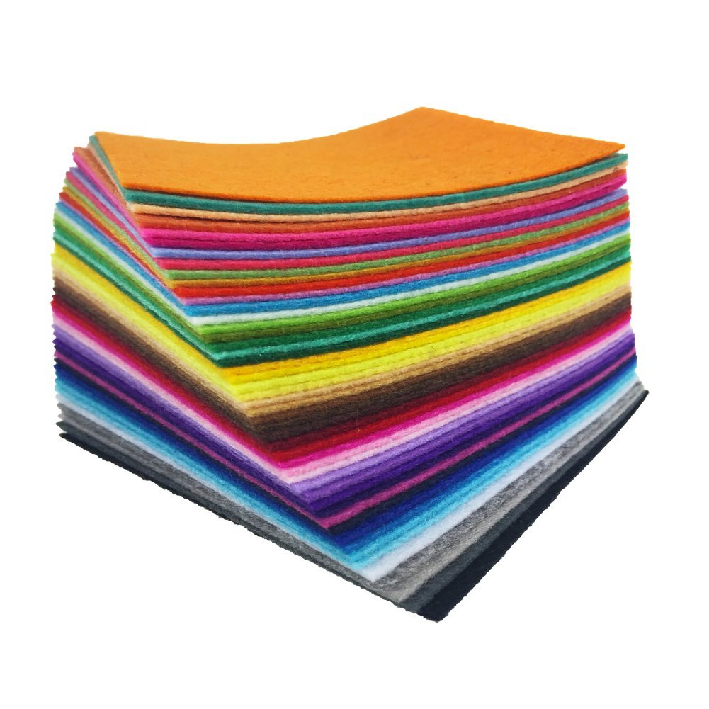 Eco-friendly polyester felt fabric different thickness 1mm 2mm 3mm 4mm 5mm wool felt sheet in 15*15 20*30cm size