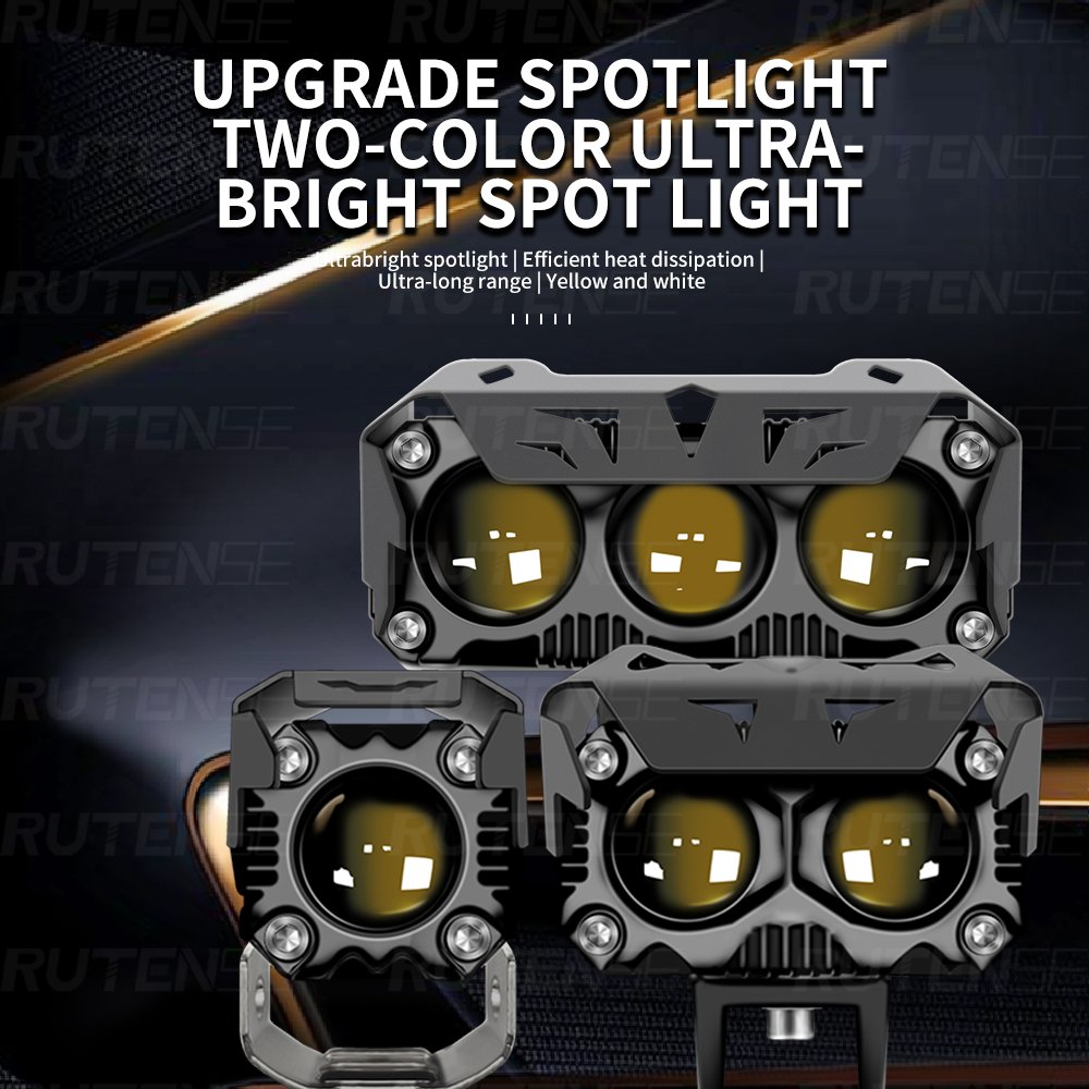 RUTENSE hot selling motorcycle lighting system led headlamp 60W Mini Driving Lights For Motorcycle car universal