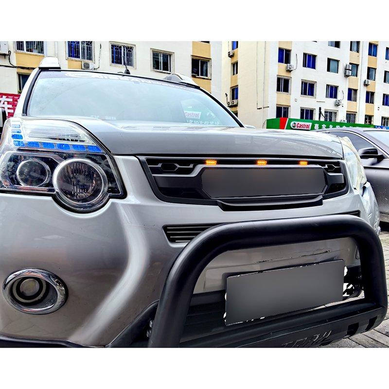 4x4 Off road Auto Parts Other Exterior Accessories Black Car Front Upper Grille With LED Light Grill Fit For X-TRAIL 2012-2014