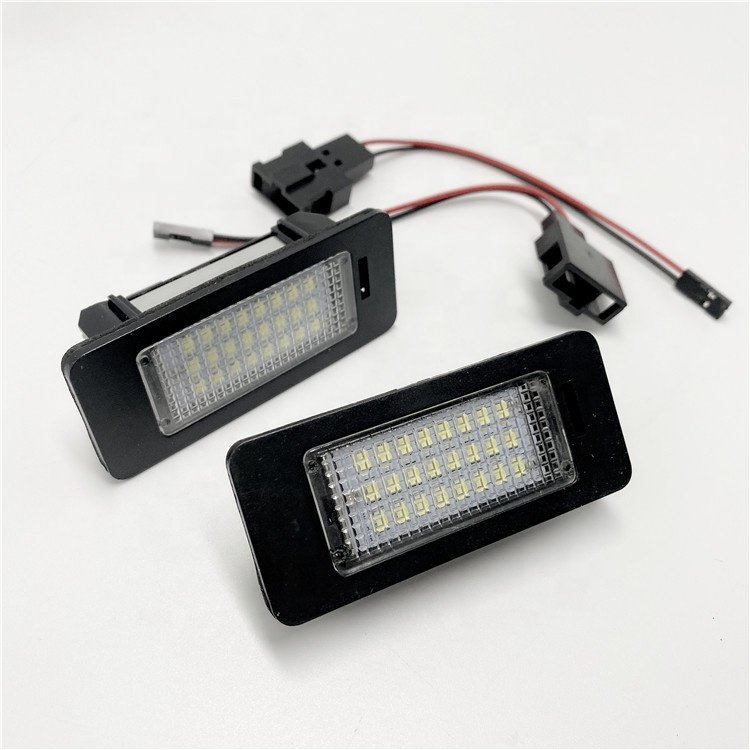 License Plate Lights Xenon White LED Car Number Plate Lamps For Audi A3 8P A4 S4 B6 4F 8E 4H Q7