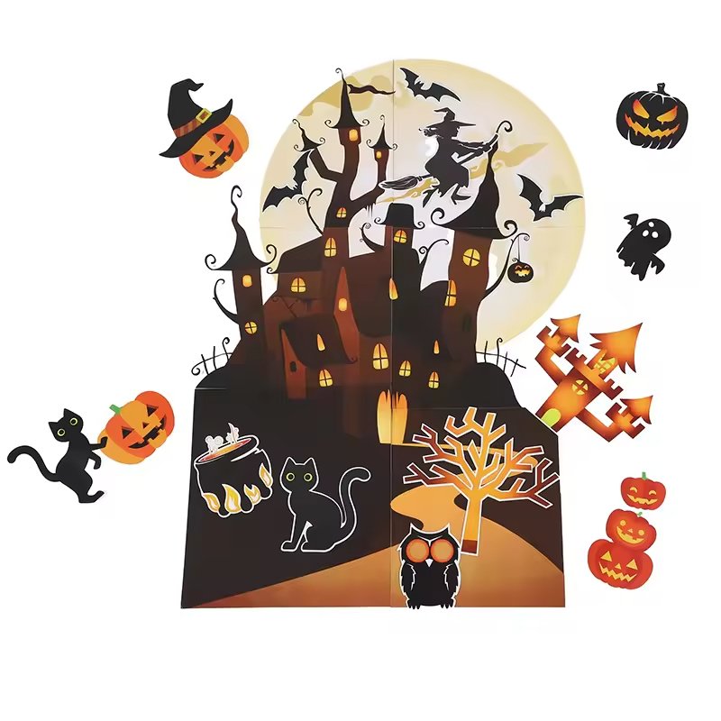 Factory Cheap Wholesale Halloween Cartoon Pumpkin Head Castle Imp Party Decorations