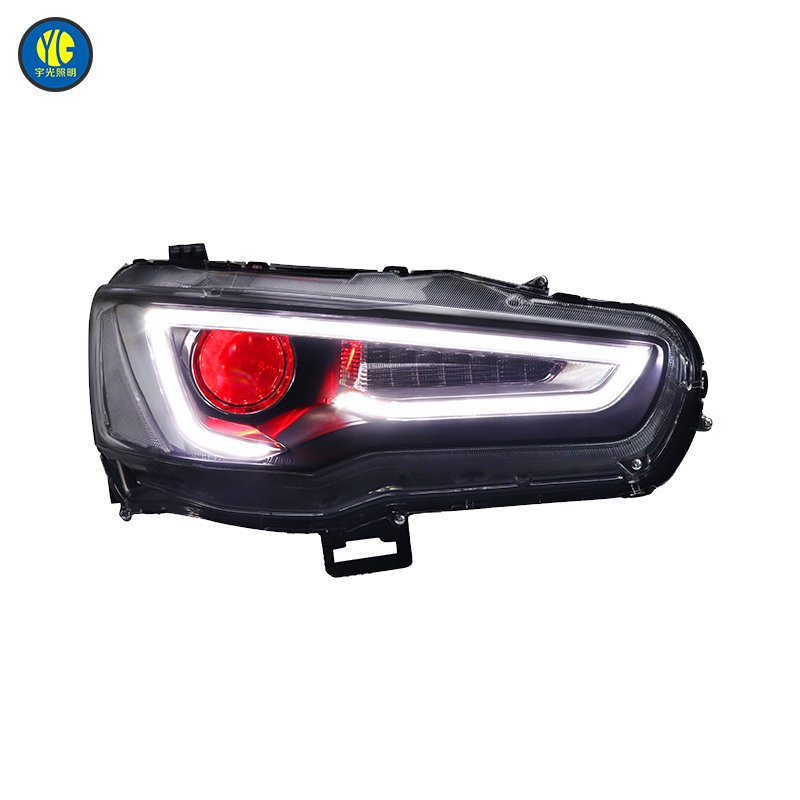 For Mitsubishi Lancer 2009-2016 Car Light Accessories Headlight EVO Upgrade LED Headlamp Head Light DRL Head Lamp
