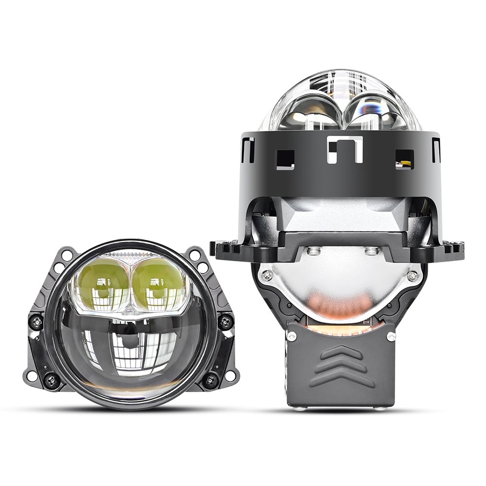Car accessories 2024 3.0inch bi led projector lens 80W high power H4 H7 car led lights laser projector led headlights bulbs S500