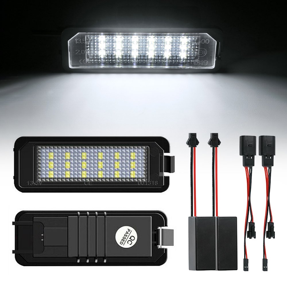 2pcs 12V LED Number License Lamp Waterproof License Plate Light For VW Golf 5 6 7 Passat B6 CC New Beetle Auto Accessories