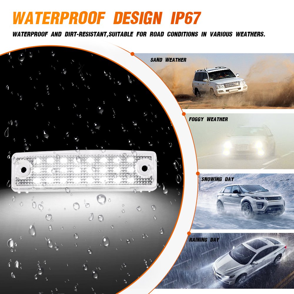 2pcs Car LED License Plate Light Assembly Number Plate Lights For Toyota 4Runner Sequoia Accessories
