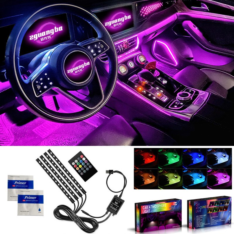 LED Car Accessory Lights 12V Car Atmosphere Lights kit/ Car Interior Ambiant atmosphere lights kit
