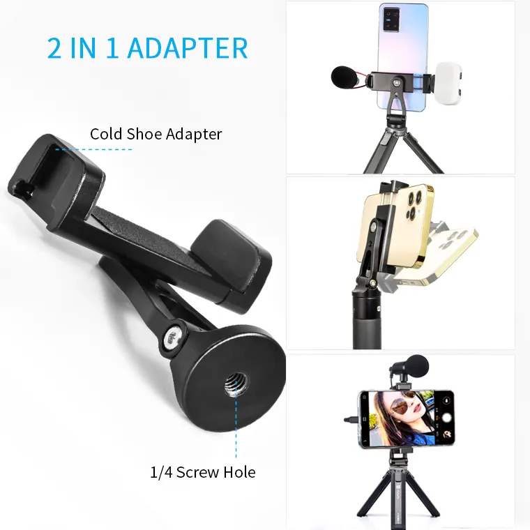 low price Mobile Phone Accessories Smartphone Clip for Tripod Selfie Monopod Vertical and Horizontal Viewing