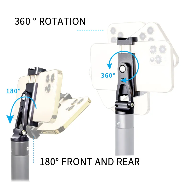 low price Mobile Phone Accessories Smartphone Clip for Tripod Selfie Monopod Vertical and Horizontal Viewing