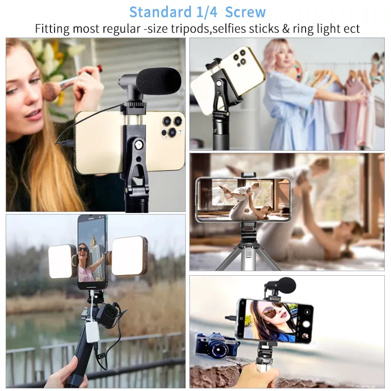 low price Mobile Phone Accessories Smartphone Clip for Tripod Selfie Monopod Vertical and Horizontal Viewing