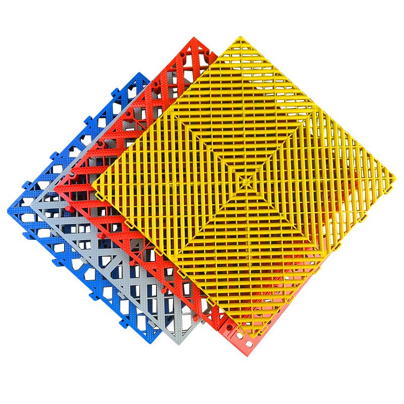Industrial interlocking plastic floor tile heavy duty garage warehouse tile slab tent floor OEM ODM