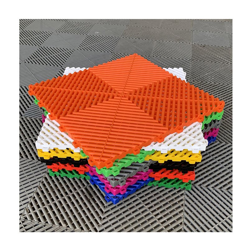 Industrial interlocking plastic floor tile heavy duty garage warehouse tile slab tent floor OEM ODM