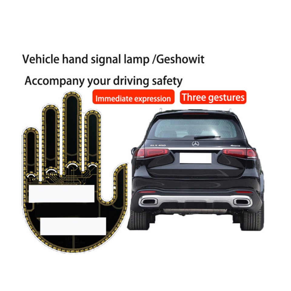 Other Car Light Accessories Middle Finger Car Light for Universal Automobile Window