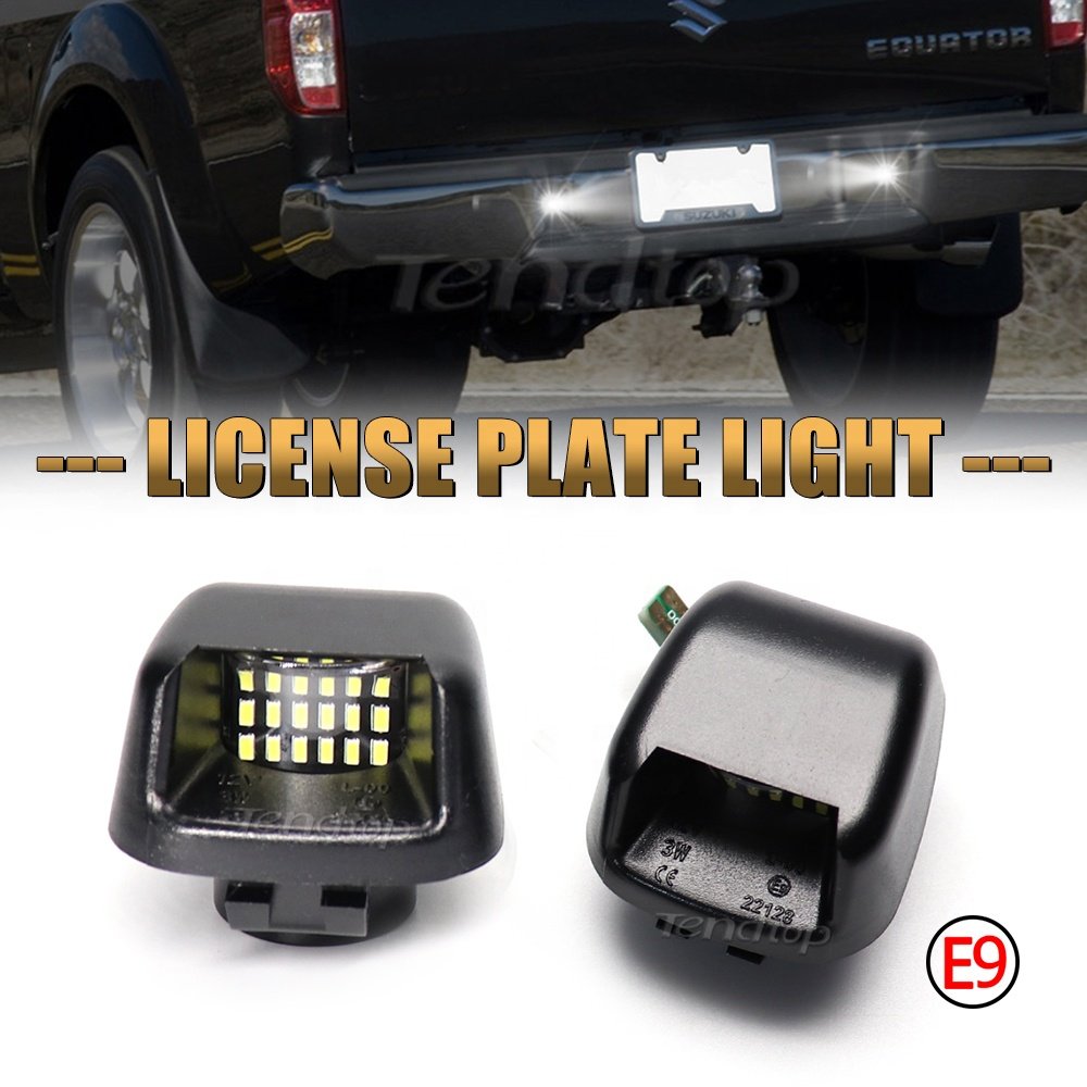 2Pcs Canbus License Number tail led lights For Nissan Navara D40 Armada Titan Xterra Suzuki Equator License Plate tail lamps