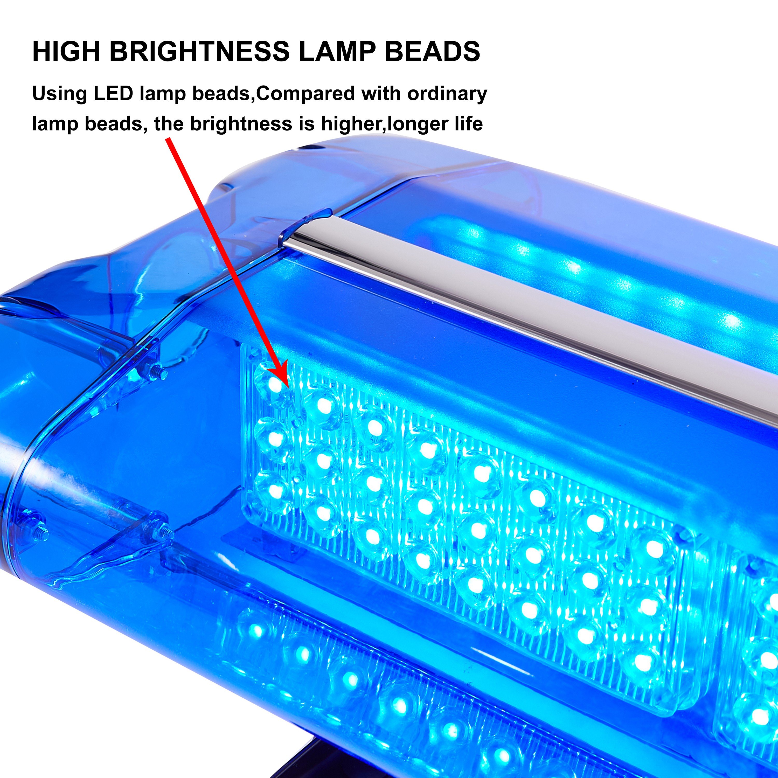 Super Bright Ambulance Warning Light LED Flashing Road Administration Traffic Light for Cars Halogen Xenon HID Type