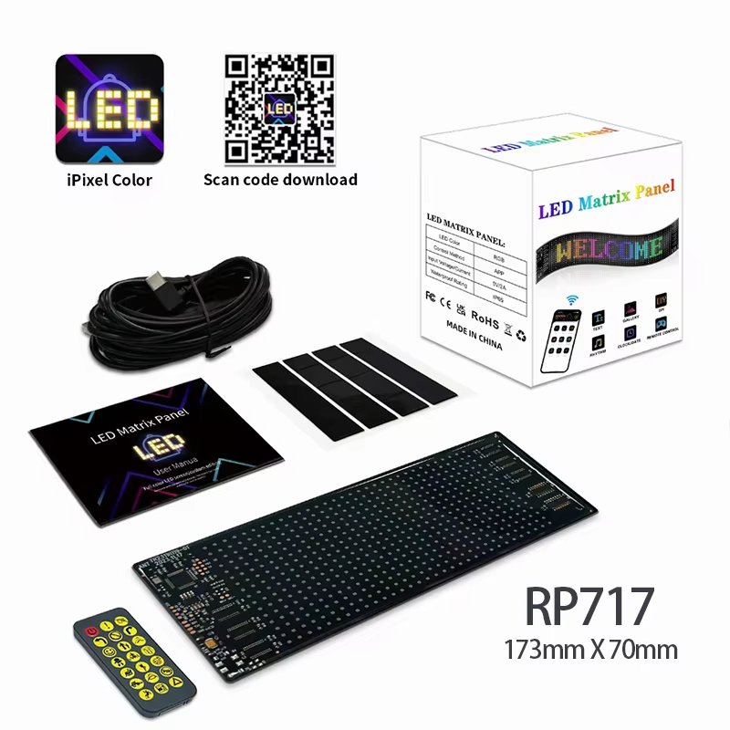 Flexible Led Car Window Display Light DIY RGB Custom Animation Programmable Truck Advertising Logo Light Angel Devil Eye Lamp