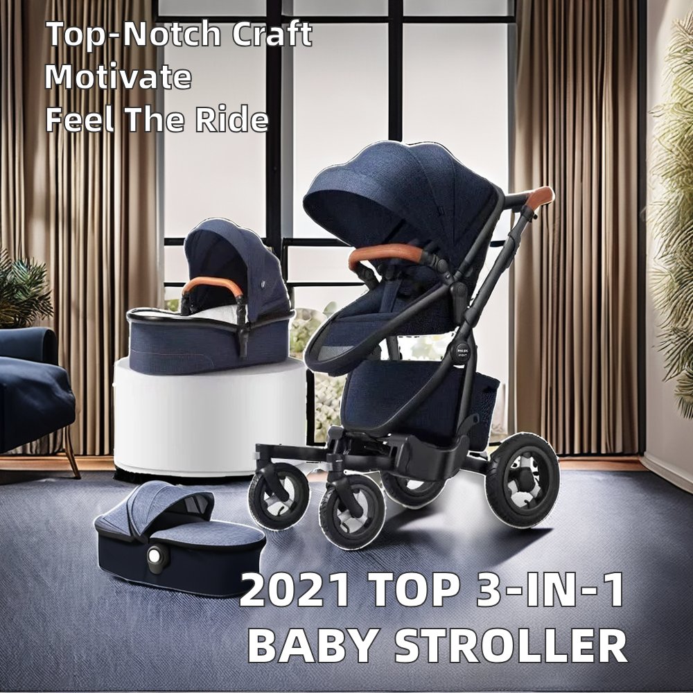 China makes high quality aluminum baby stroller 3 in 1 with car seat stroller strollers, walkers & carriers