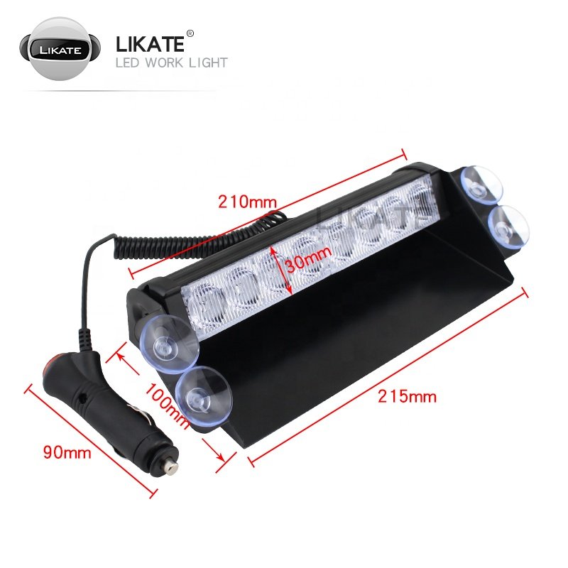 LKT Hot Sale Led Amber Blue Red Dual Color Flashing Emergency Lights Strobe Safety Car Lights Warning Lights Outdoor