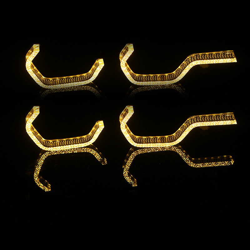 2024 led headlights cover other car light accessories white yellow angel eye led headlights for car car accessories