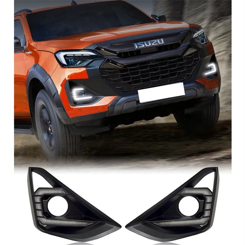 NEW DRL led fog light For Isuzu D-MAX dmax 2024 2025 Daytime Running Lights Turn Signal driving fog lamp 12V daylight assembly