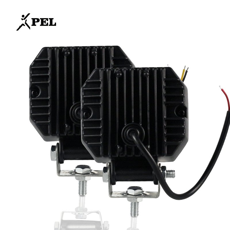 PEL Others Car Light Accessories Super Bright work lamp Square 12V 27W 48W 4 Inch Vehicle Car LED Work Lights