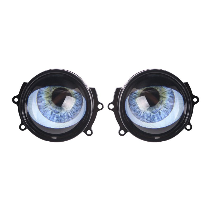 3.0 inch Devil Eyes Car LED Dynamic Blinking Headlight Red Green Multi-Mode Demon Eyes Bi Led Projector Decorative Lights