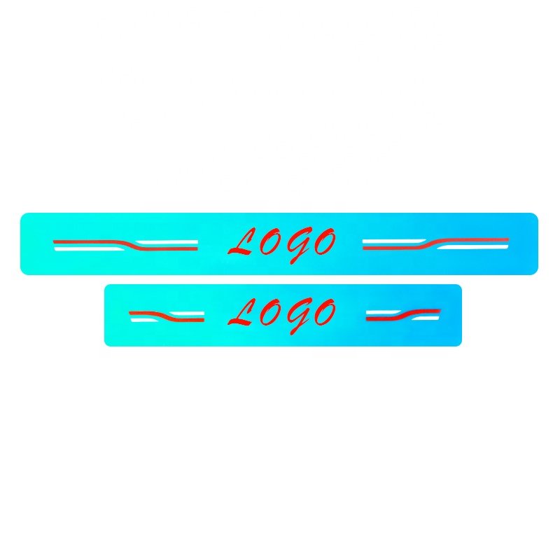 Custom Logo Car Luminous Stickers Auto Anti Scratches Glow In The Dark Car Door Sill Guard Protector Car Thresholds Protectors
