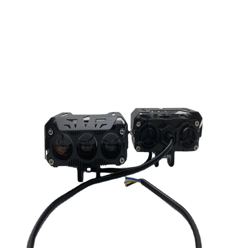 Factory Wholesale Three eye Lens Motorcycle Spotlights led Headlight Car Driving Lights