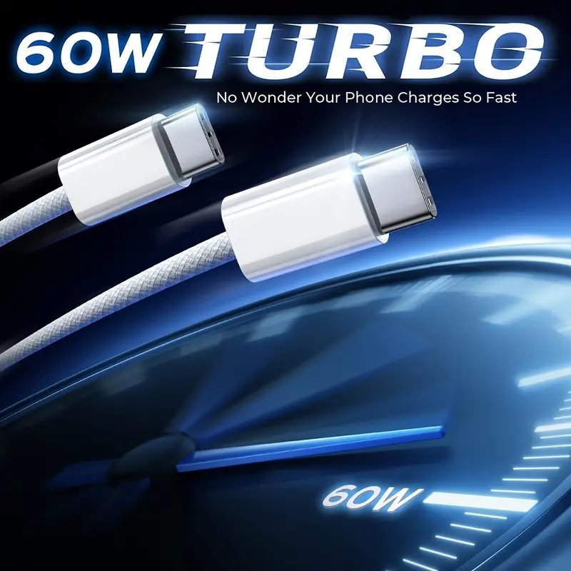 Original Pd 60W Usb C Fast Charger Cable For Iphone 15 Pro 15 Pro 15 Pulse USB-C Weaving Charging Dataline Accessories