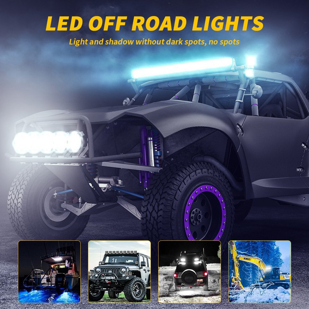 Auto Truck Off Road SUV Lights 3.5 Inch 8LED Work Lamp LED Light Floodlight Spotlight Bar Others Car Light Accessories