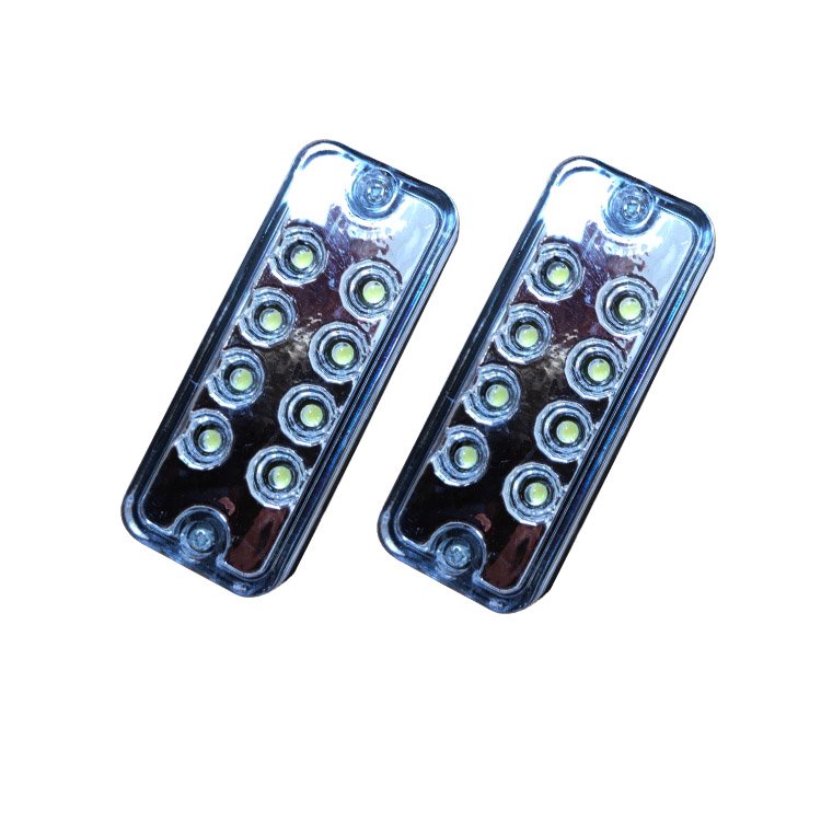 High Quality 8LED Auto Parts 12v-24V Square White Red Blue Amber Green Cool White Light for Truck Trailers