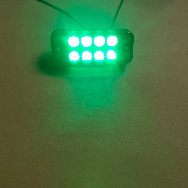 High Quality 8LED Auto Parts 12v-24V Square White Red Blue Amber Green Cool White Light for Truck Trailers
