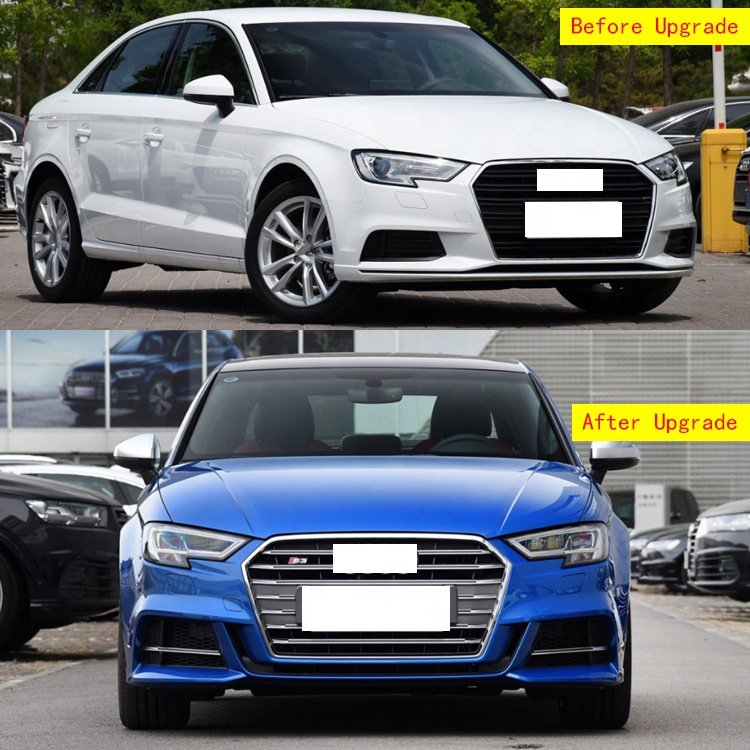 Car Accessories 2017-2020 upgraded S3 Style body kits Front bumpers grille Headlights Tail Lights Body kit For Audi A3
