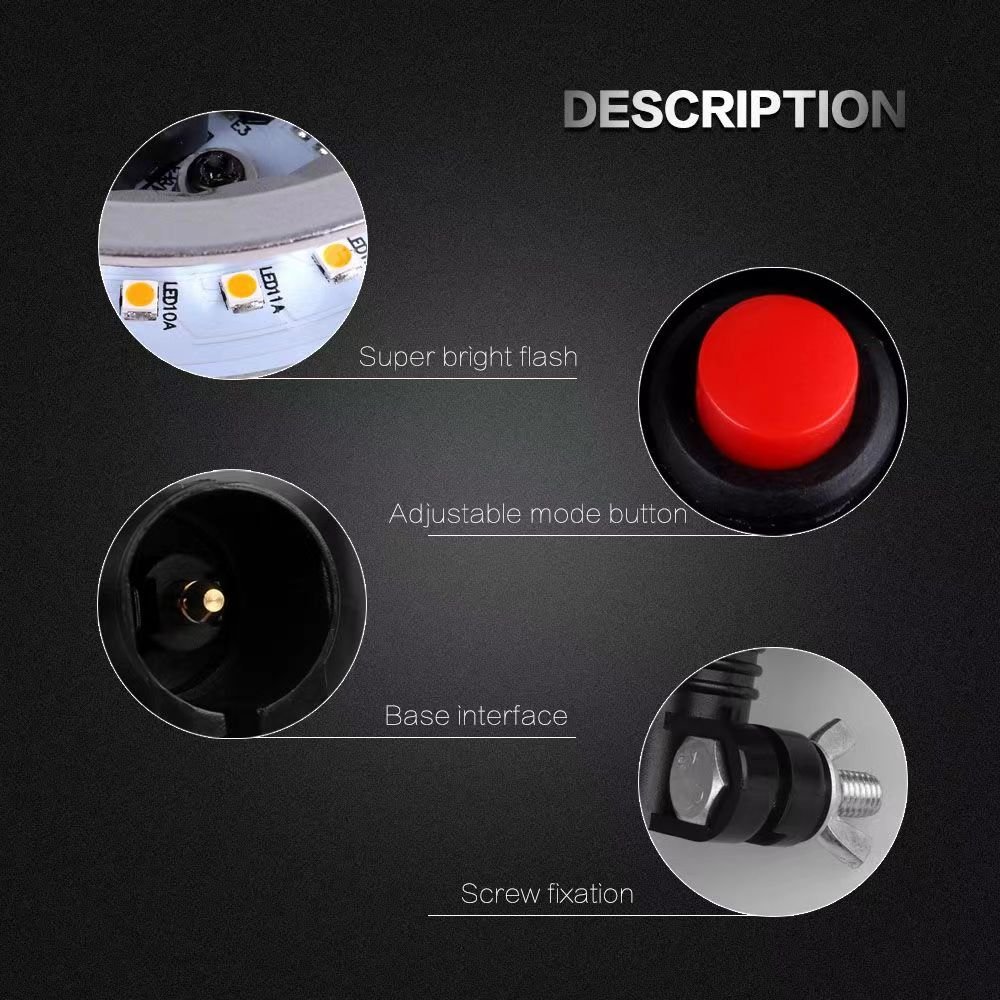 LED-025 DC12-24V Rotating Flashing Emergency Warning Light Led car truck strobe warning light Waterproof Amber