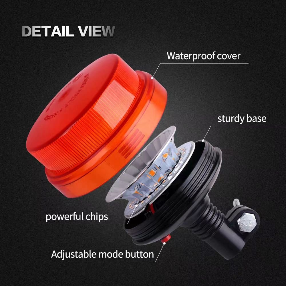 LED-025 DC12-24V Rotating Flashing Emergency Warning Light Led car truck strobe warning light Waterproof Amber