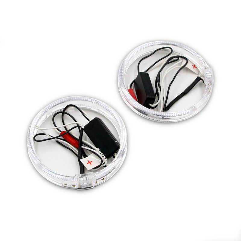 DAO Double LED Rings Car Projector Lens Shroud 3 Inch Car Light Halo Ring Cover Angel Eyes Other Car Light Accessories