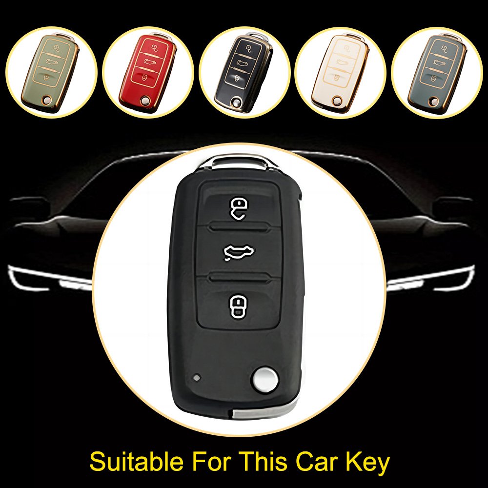 Innofit VOB1 Hot Selling Car Key Shell Supplier For Volkswagen Passat Jetta Golf Sagitar Skoda SEAT TPU Auto Accessories