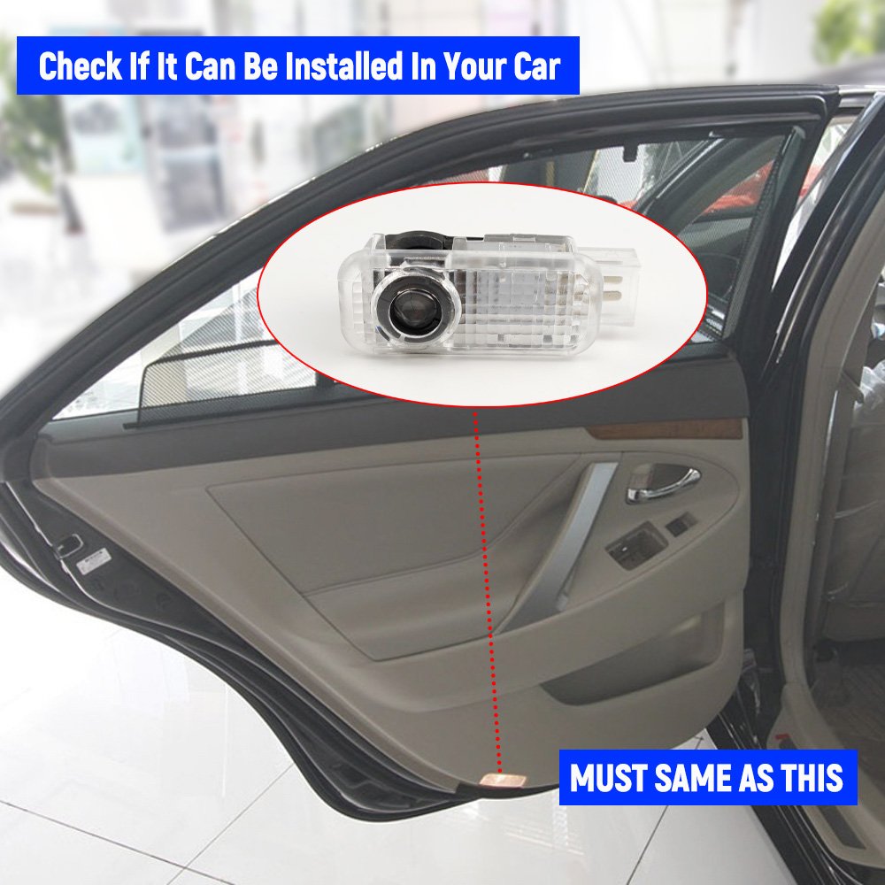 Factory prices wireless car logo welcome light shadow projector lamp led car door light for audi a5 c5 12V car lamp