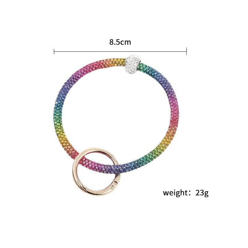 Xichuan Wholesale Removable Crystal Rhinestone Keychain Glitter Bling Metal Car Key Chain Rope Simple Bag Widgets Accessories