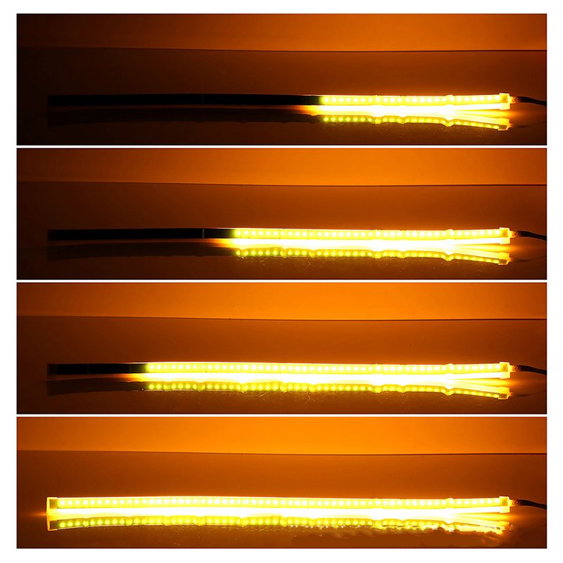 Car DRL Flexible LED Strip Lights Amber Turn Lamp DRL Headlamp 12V Daytime Running Light Others Car Light Accessories