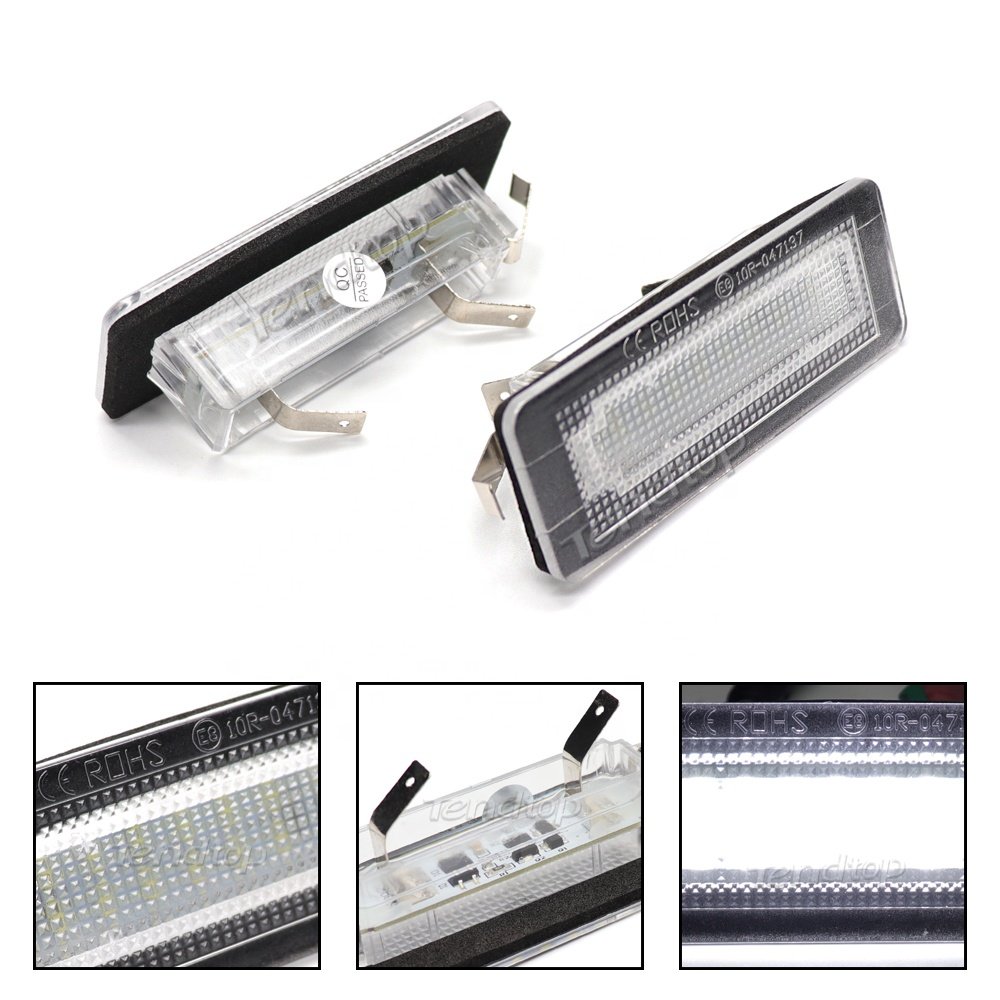 Factory LED License Plate Lights For Merceds Smart for two crossblade Cabriolet coupe W450 W451 W453 Plug Play plate lamps