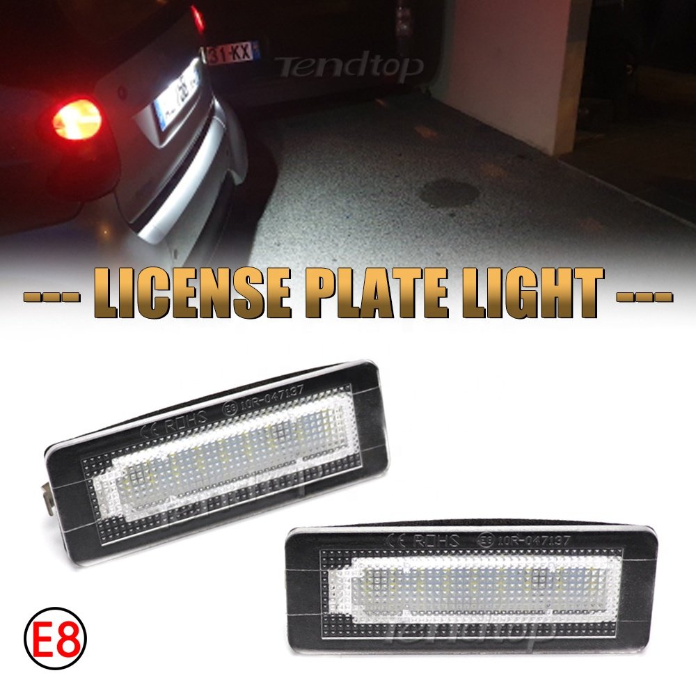 Factory LED License Plate Lights For Merceds Smart for two crossblade Cabriolet coupe W450 W451 W453 Plug Play plate lamps