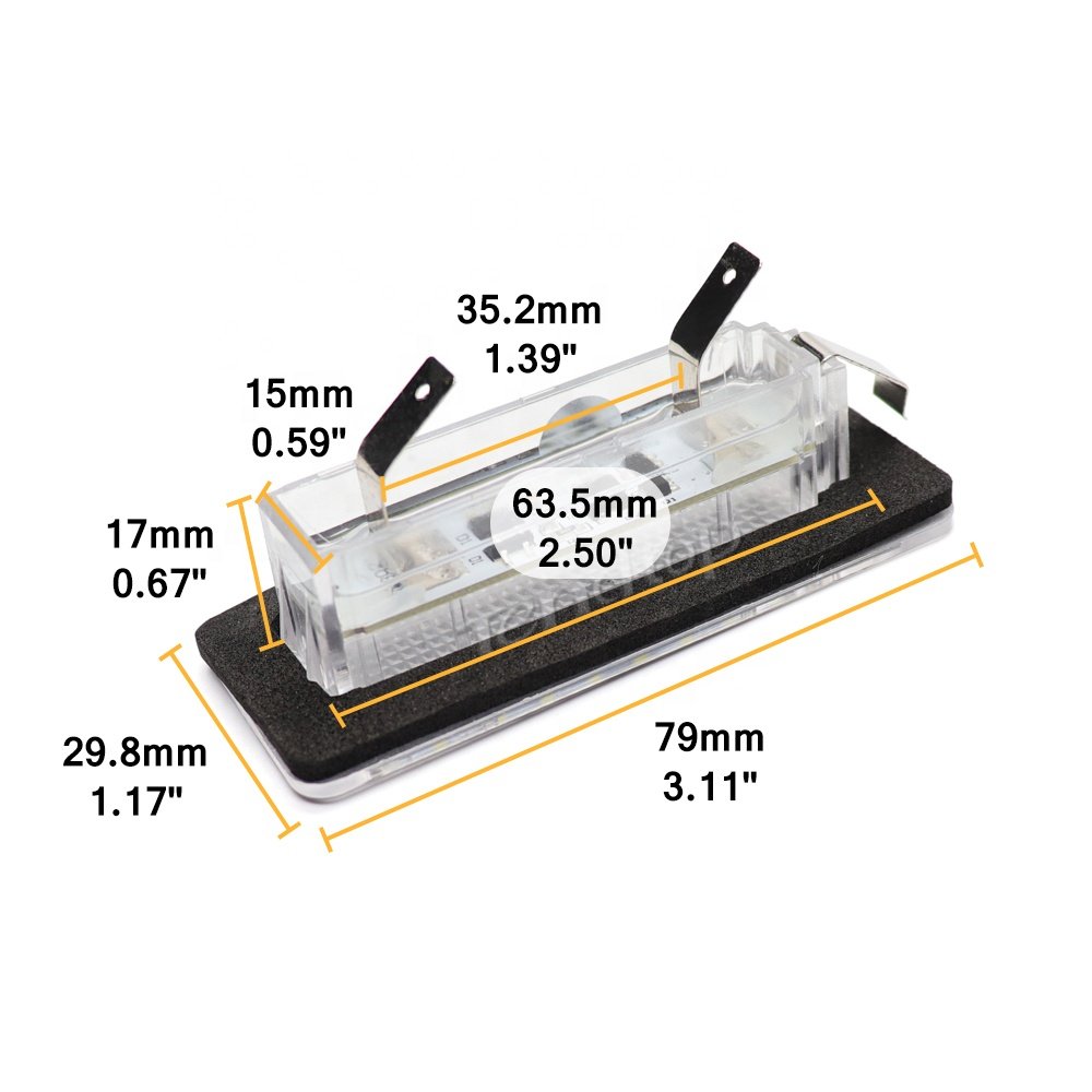 Factory LED License Plate Lights For Merceds Smart for two crossblade Cabriolet coupe W450 W451 W453 Plug Play plate lamps