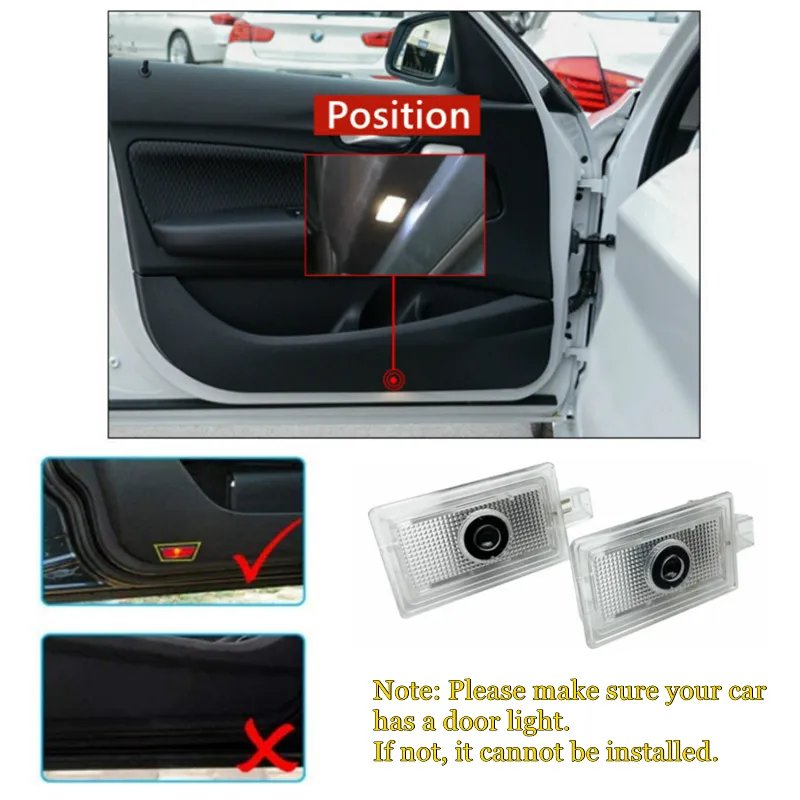 Car Door Logo Light Projector LED Welcome Lights For Dodge Charger Logo Ghost Shadow Lamp Car Accessories