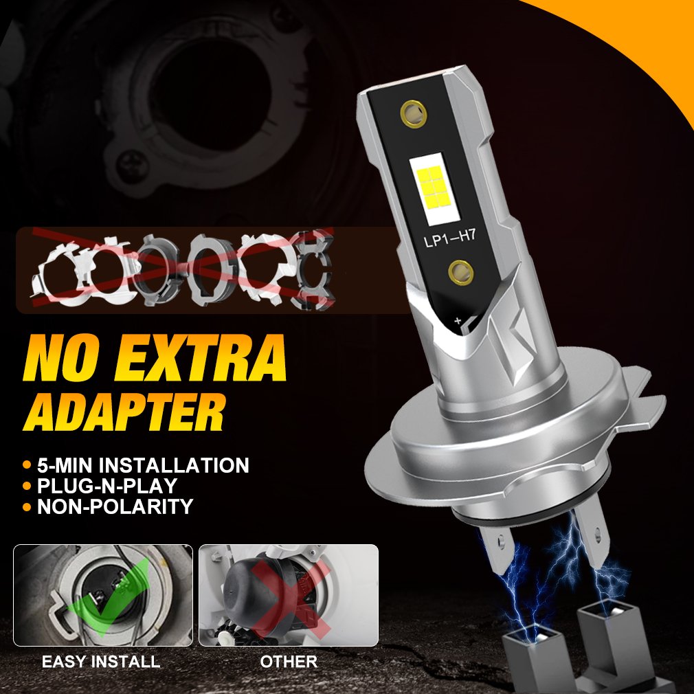 Other Car Light Accessories 3570 CSP Fanless Plug And Play Fog Lights Mini 1:1 Headlights H7 Led Lights For Car