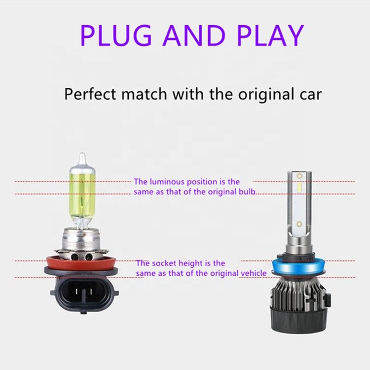 Super Stable K8 Auto Led Car Light Headlight Csp H4 H7 H1 9005 Hb3 9006 Hb4 H8 H9 H11 12v 10000lm 6500k Lamp Headlamp Fog Light