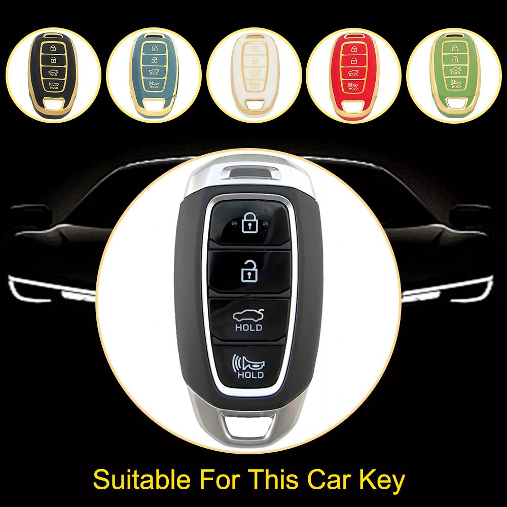 Innofit HYS1 Car Key Fob Cover Factory Wholesale Reasonable Price For Hyundai Kona 4 Button Key Multicolor TPU Auto Accessories