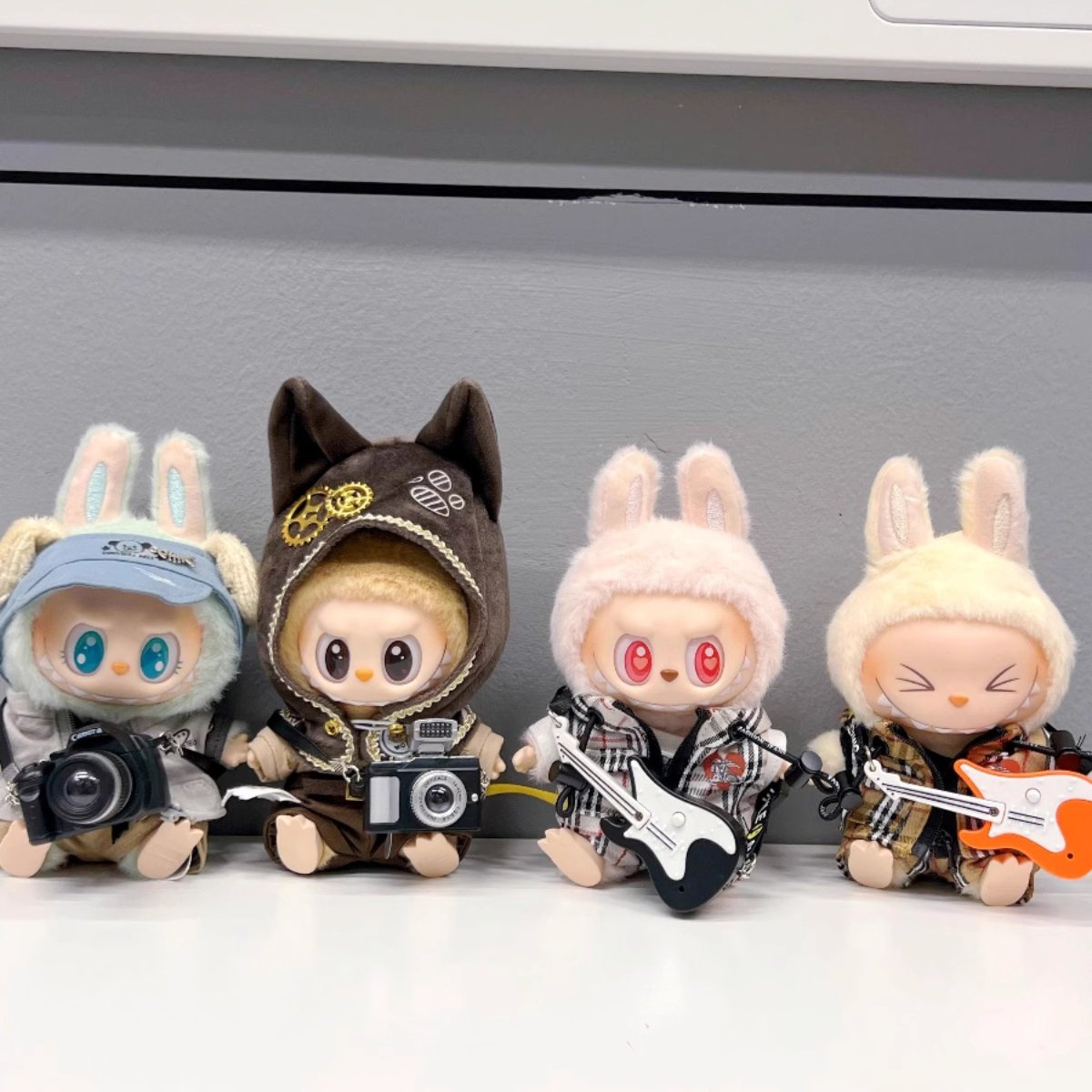 Htyc-10 New Sitting Party Sitting Vinyl Doll Plush Dress Up Cute Dress Outfit Clothes Only Labubu